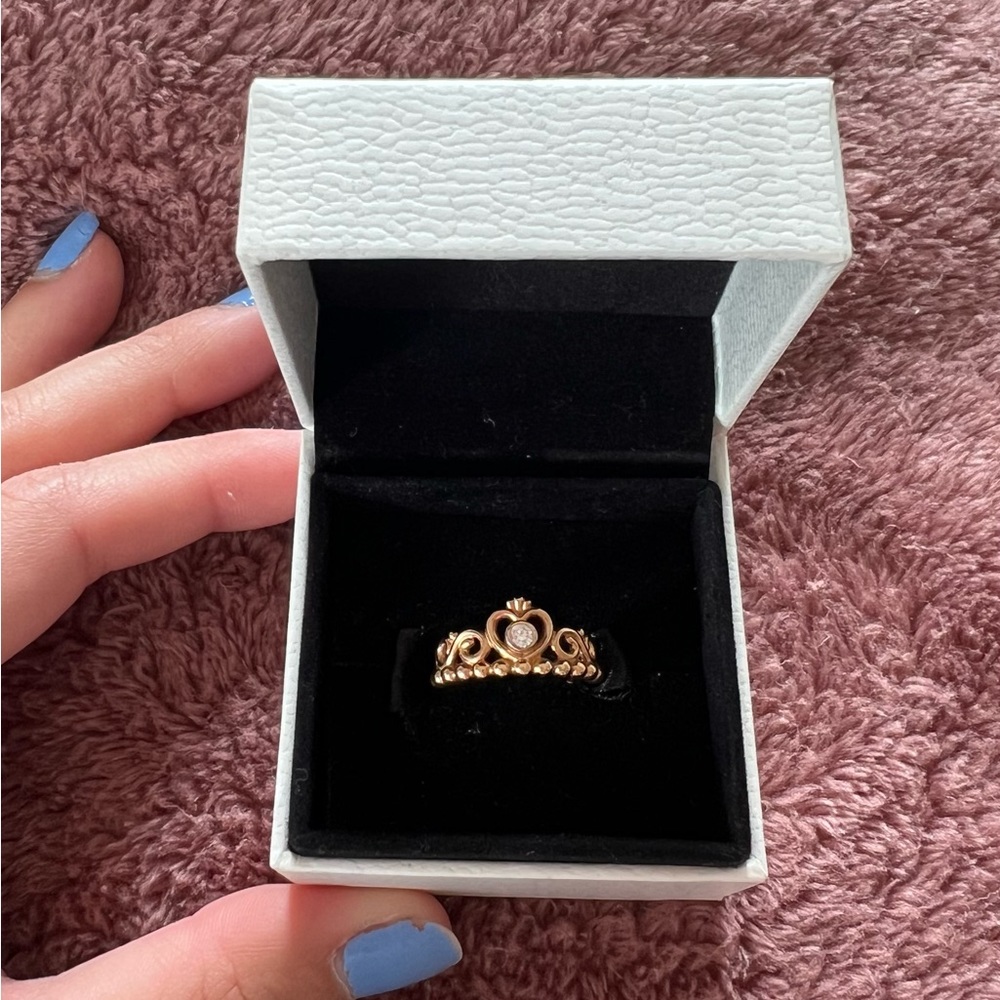 pandora princess tiara crown ring